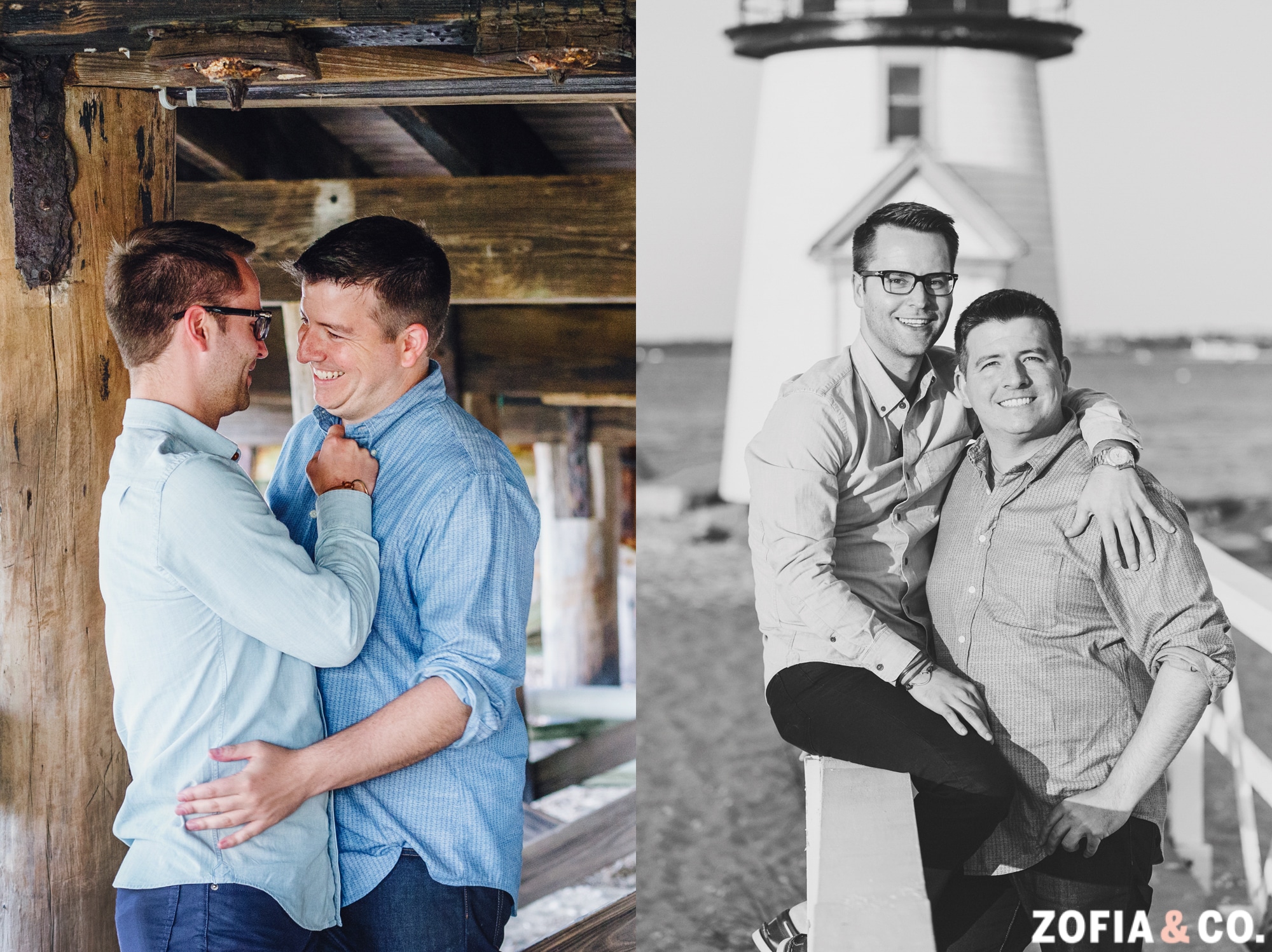 same sex nantucket wedding photography nantucket engagement session by Zofia & Co.