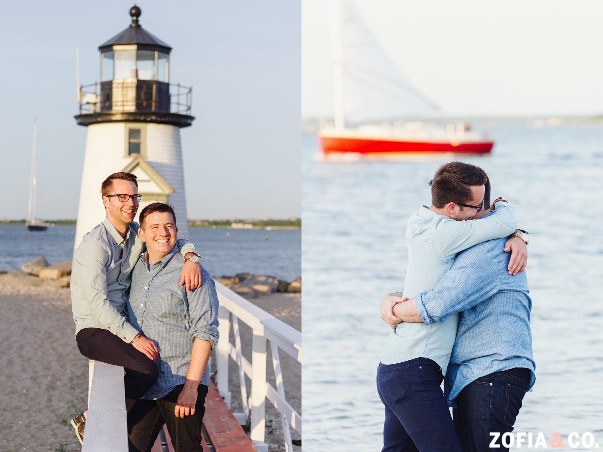 same sex nantucket wedding photography nantucket engagement session by Zofia & Co.